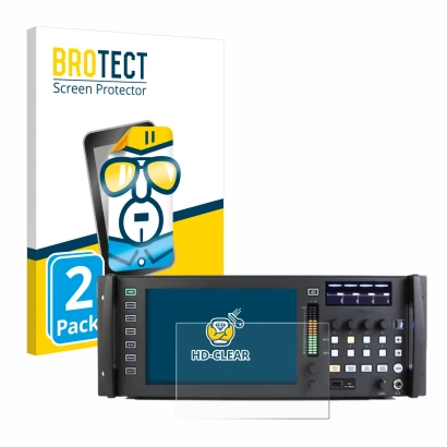 Vorderseite einer Produktverpackung mit dem Markenlogo BROTECT. Daneben ist das Gerät Behringer Wing Rack mit dem zugehörigen 