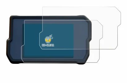 Abbildung des Geräts KTM RC125 / RC390 2022+ mit einer Vielzahl des Displayschutzes.