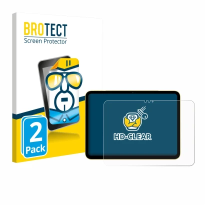 Vorderseite einer Produktverpackung mit dem Markenlogo BROTECT. Daneben ist das Gerät Apple iPad Air 11