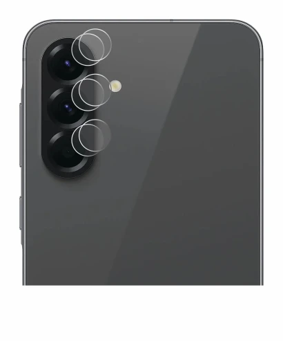 Abbildung des Geräts Samsung Galaxy A56 5G (NUR Kameraschutz) mit einer Vielzahl des Displayschutzes.