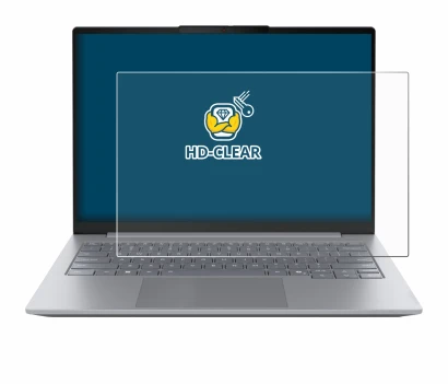 Abbildung des Geräts Lenovo ThinkBook 14 Gen 8 mit einer Vielzahl des Displayschutzes.