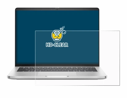 Abbildung des Geräts Dell Pro 14 Plus PB14250 mit einer Vielzahl des Displayschutzes.