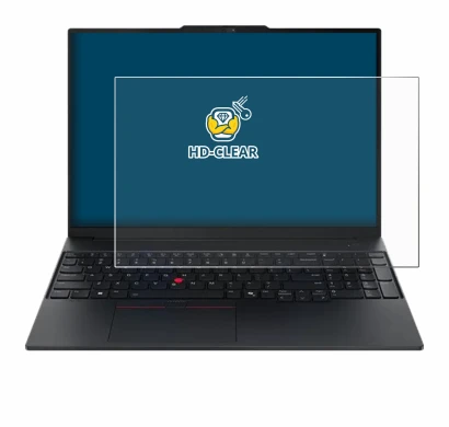 Abbildung des Geräts Lenovo ThinkPad E16 Gen 3 mit einer Vielzahl des Displayschutzes.