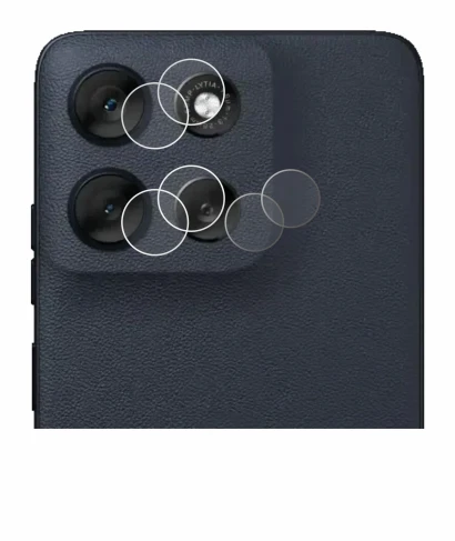 Abbildung des Geräts Motorola Moto G56 (NUR Kameraschutz) mit einer Vielzahl des Displayschutzes.