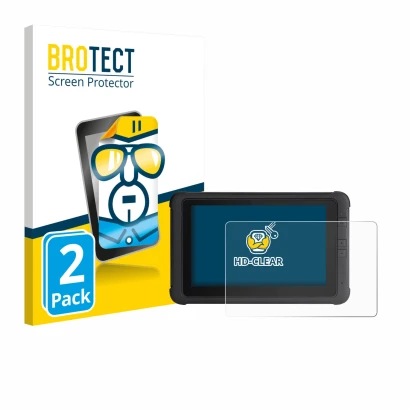 Vorderseite einer Produktverpackung mit dem Markenlogo BROTECT. Daneben ist das Gerät Webfleet PRO 8475 mit dem zugehörigen Di