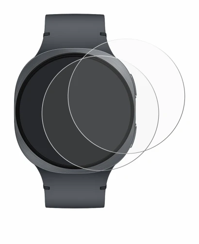 Abbildung des Geräts Samsung Galaxy Watch 8 (44 mm) mit einer Vielzahl des Displayschutzes.