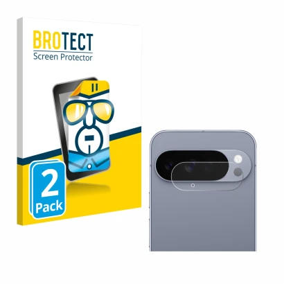 Vorderseite einer Produktverpackung mit dem Markenlogo BROTECT. Daneben ist das Gerät Google Pixel 10 Pro XL (NUR Kameraschutz