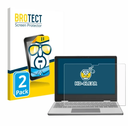 Vorderseite einer Produktverpackung mit dem Markenlogo BROTECT. Daneben ist das Gerät Framework Laptop 12 mit dem zugehörigen 