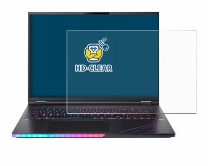 Abbildung des Geräts Acer Predator Helios 18 AI PH18-73 mit einer Vielzahl des Displayschutzes.