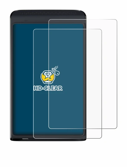 Abbildung des Geräts Vasco Translator Q1 mit einer Vielzahl des Displayschutzes.