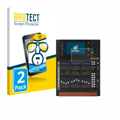 Vorderseite einer Produktverpackung mit dem Markenlogo BROTECT. Daneben ist das Gerät Behringer Wing Compact mit dem zugehörig