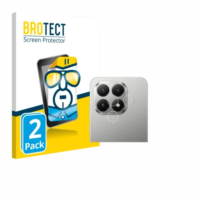 Vorderseite einer Produktverpackung mit dem Markenlogo BROTECT. Daneben ist das Gerät Xiaomi 15T (NUR Kameraschutz) mit dem zu