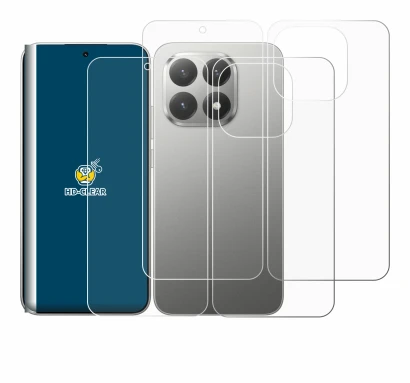 Abbildung des Geräts Xiaomi 15T (Display+Rückseite) mit einer Vielzahl des Displayschutzes.