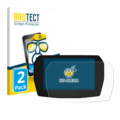 Vorderseite einer Produktverpackung mit dem Markenlogo BROTECT. Daneben ist das Gerät Ducati Streetfighter V2 2025 mit dem zug