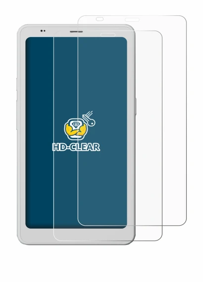 Abbildung des Geräts Boox Palma 2 Pro mit einer Vielzahl des Displayschutzes.