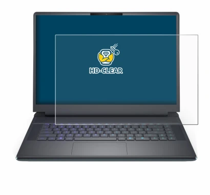 Abbildung des Geräts Dell Alienware 16 Area-51 mit einer Vielzahl des Displayschutzes.