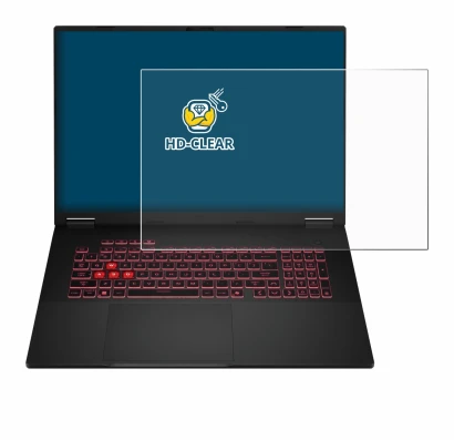 Abbildung des Geräts ASUS TUF Gaming A18 2025 mit einer Vielzahl des Displayschutzes.