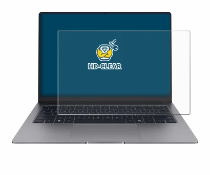 Abbildung des Geräts Honor MagicBook X14 Plus 2025 mit einer Vielzahl des Displayschutzes.