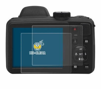 Abbildung des Geräts Kodak Pixpro AZ405 mit einer Vielzahl des Displayschutzes.