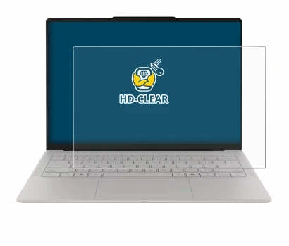 Abbildung des Geräts Lenovo Yoga Slim 7i Ultra Gen 11 Aura Edition 14" mit einer Vielzahl des Displayschutzes.