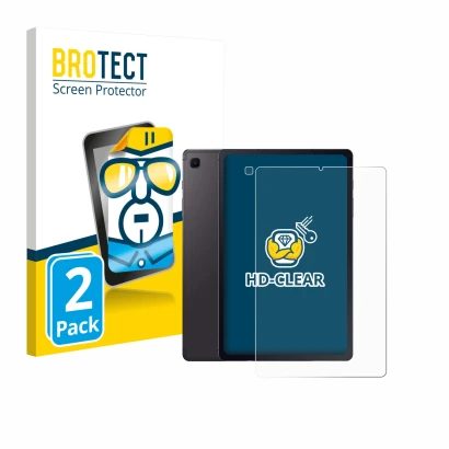 Vorderseite einer Produktverpackung mit dem Markenlogo BROTECT. Daneben ist das Gerät Samsung Galaxy Tab S6 Lite 2020 (Display