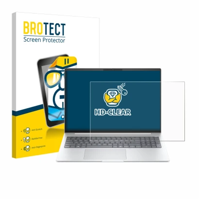 Vorderseite einer Produktverpackung mit dem Markenlogo BROTECT. Daneben ist das Gerät HP EliteBook 8 G1i 16