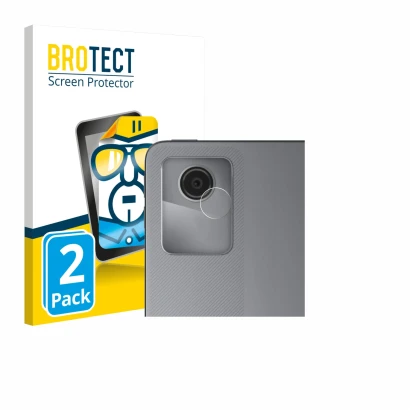 Vorderseite einer Produktverpackung mit dem Markenlogo BROTECT. Daneben ist das Gerät Lenovo Tab M11 (NUR Kameraschutz) mit de