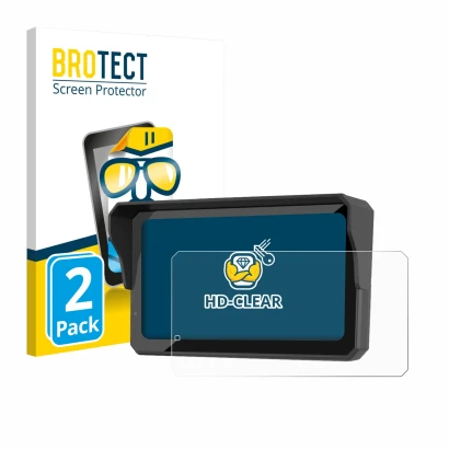 Vorderseite einer Produktverpackung mit dem Markenlogo BROTECT. Daneben ist das Gerät Carpuride W602S Pro mit dem zugehörigen 