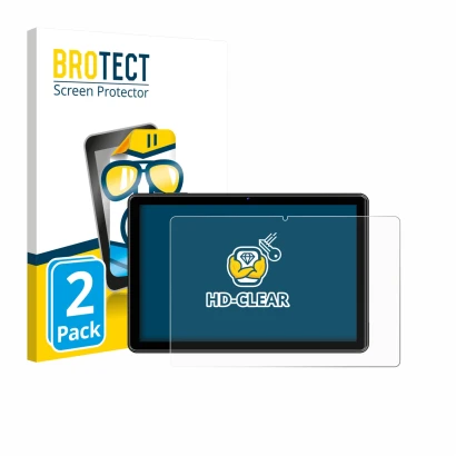 Vorderseite einer Produktverpackung mit dem Markenlogo BROTECT. Daneben ist das Gerät Hasskya K30/K50/K70 10.1