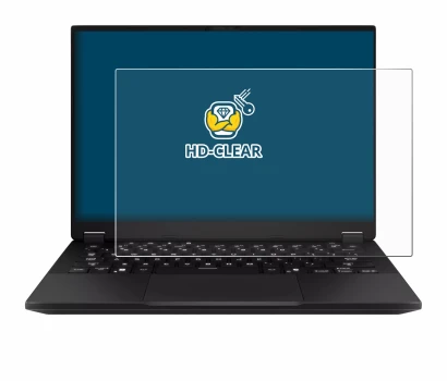 Abbildung des Geräts ASUS TUF Gaming A14 mit einer Vielzahl des Displayschutzes.