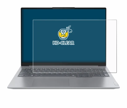 Abbildung des Geräts Lenovo ThinkBook 16 Gen 7+ mit einer Vielzahl des Displayschutzes.