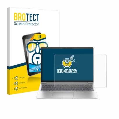 Vorderseite einer Produktverpackung mit dem Markenlogo BROTECT. Daneben ist das Gerät HP EliteBook 6 G1ah 16