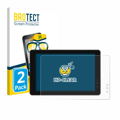 Vorderseite einer Produktverpackung mit dem Markenlogo BROTECT. Daneben ist das Gerät Lilliput 719/T 7" mit dem zugehörigen Di