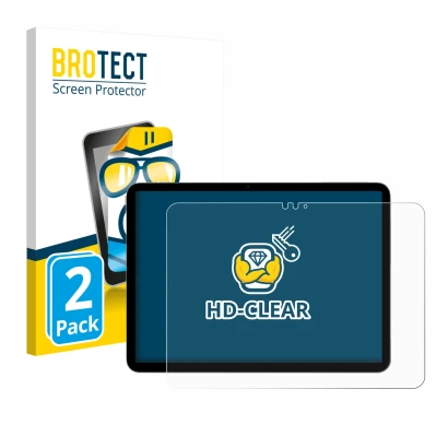 Vorderseite einer Produktverpackung mit dem Markenlogo BROTECT. Daneben ist das Gerät Apple iPad Air 11" M4 2026 mit dem zugeh