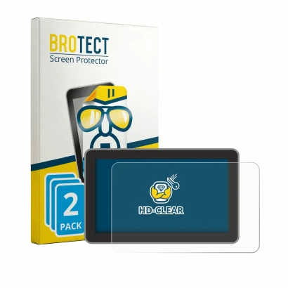 Vorderseite einer Produktverpackung mit dem Markenlogo BROTECT. Daneben ist das Gerät Bambu Lab H2S mit dem zugehörigen Displa