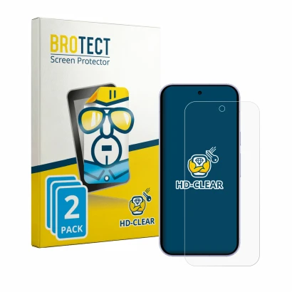 Vorderseite einer Produktverpackung mit dem Markenlogo BROTECT. Daneben ist das Gerät Google Pixel 11 mit dem zugehörigen Disp