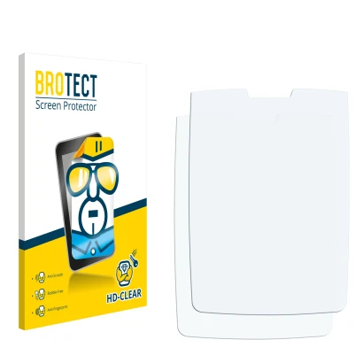 Vorderseite einer Produktverpackung mit dem Markenlogo BROTECT. Daneben ist der zugehörige Displayschutz.