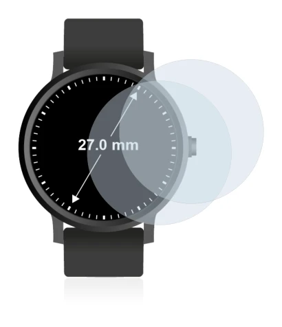 Abbildung des Geräts Armbanduhren (Kreisrund, ø: 27 mm) mit einer Vielzahl des Displayschutzes.