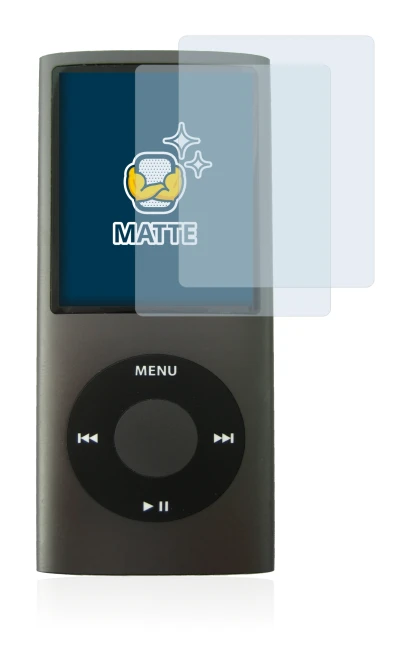 Abbildung des Geräts Apple iPod nano (4. Gen.) mit einer Vielzahl des Displayschutzes.
