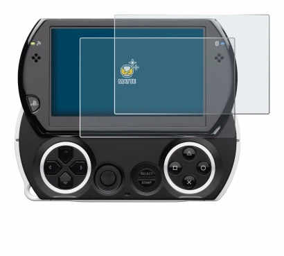 Abbildung des Geräts Sony PSP Go mit einer Vielzahl des Displayschutzes.