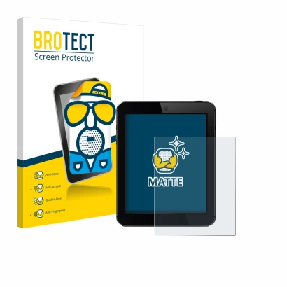 Vorderseite einer Produktverpackung mit dem Markenlogo BROTECT. Daneben ist das Gerät mit dem zugehörigen Displayschutz abgebi