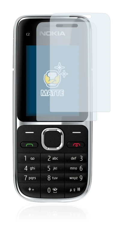 Abbildung des Geräts Nokia C2-01 mit einer Vielzahl des Displayschutzes.
