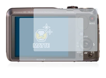 Abbildung des Geräts Sony Cyber-Shot DSC-HX20V mit einer Vielzahl des Displayschutzes.