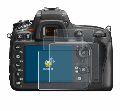 Abbildung des Geräts Nikon D600 mit einer Vielzahl des Displayschutzes.