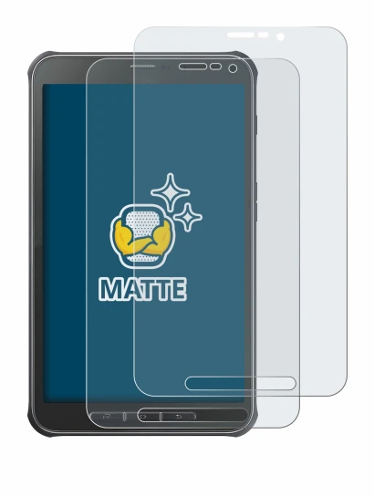 Abbildung des Geräts Samsung Galaxy Tab Active SM-T365 mit einer Vielzahl des Displayschutzes.