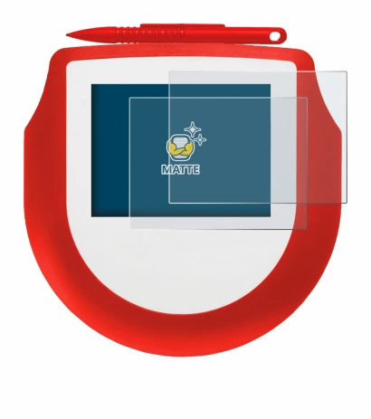 Abbildung des Geräts Signotec Signature Pad Omega mit einer Vielzahl des Displayschutzes.