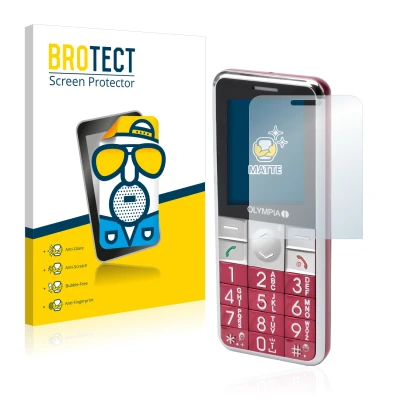 Vorderseite einer Produktverpackung mit dem Markenlogo BROTECT. Daneben ist das Gerät Olympia Viva Plus mit dem zugehörigen Di