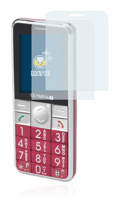 Abbildung des Geräts Olympia Viva Plus mit einer Vielzahl des Displayschutzes.