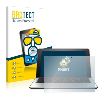 Vorderseite einer Produktverpackung mit dem Markenlogo BROTECT. Daneben ist das Gerät HP Elite x2 1012 G1 mit dem zugehörigen