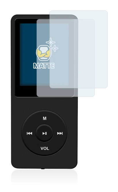 Abbildung des Geräts AGPtek 8GB MP3-Player mit einer Vielzahl des Displayschutzes.